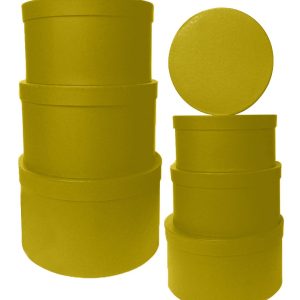 GIFTBOX ROUND GOLD 7 PCS 31.5DIMX17.5C