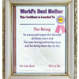 FRAME PHOTO W/B/MOTHER  GD/SL 22X17CM