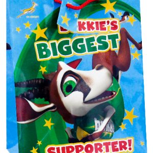 GIFTBAG BOKKIE GREEN/YL 32X26.3X13.5CM