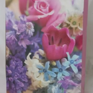GIFTBAG PK/WT BUNCH FLOWER 45X33X13.5CM