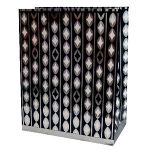 GIFTBAG BK/WT/SL DIAM 31.5X25.8X13.7CM