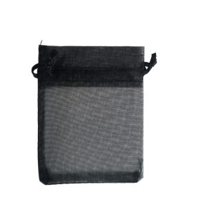 ORGANZA BAG BLACK 6PCS 8X7.5CM