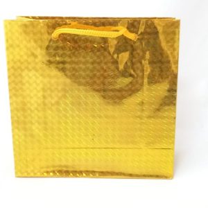 GIFTBAG GOLD MATELIC 14X14.6X6CM