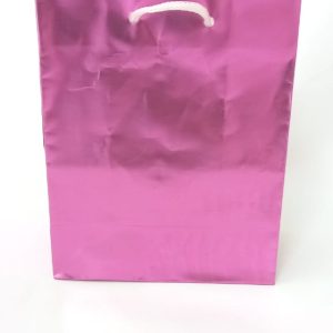 GIFTBAG MATELIC PINK 13.8X11X6CM