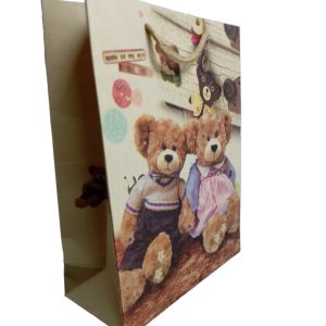 GIFTBAG TEDDY DESIGN 23X18X8CM
