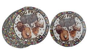 COASTERS GLASS ROUND 6PCS 9CM DIAM