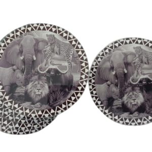 COASTERS GLAS ROUND BIG 5 MIX 6PCS 9CMDI