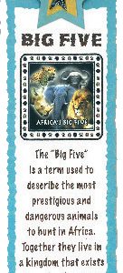 BOOK MARK BIG 5 BLUE & WHITE STAR