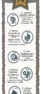 BOOK MARK BIG 5 BROWN & GOLD STAR