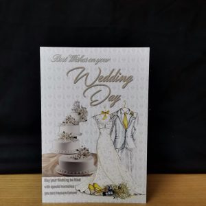 CARDS B/W/O/Y/WEDDING DAY PACK OF 5