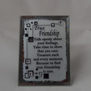 PLAQUE MIRROR TRUE  FRIENDSHIP   10X7.5