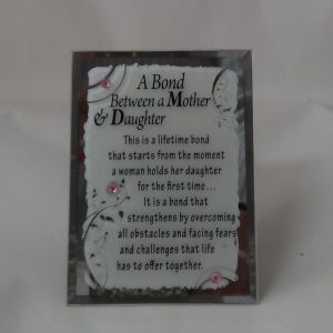 GLASS PLAQUE BOND B/A MOTHER &DAU 10X7.5