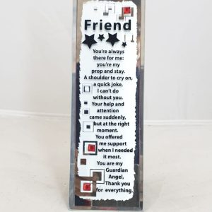 PLAQUE LONG  FRIEND 18X6CM