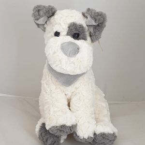 PLUSH SQUATTING DOG 31CM