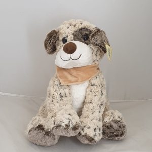 PLUSH SQUATTING DOG 31CM