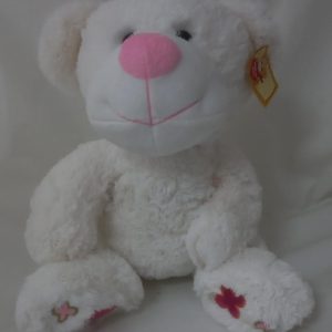 TEDDY WHITE/PINK 30CM