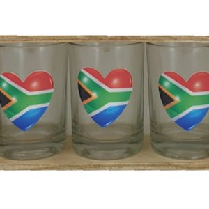 SA HEART 4OZ  GLASSES SET OF 5 IN W/BOX