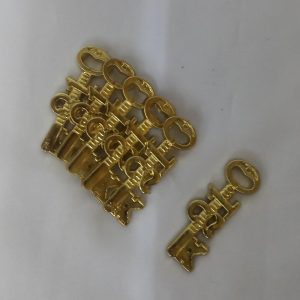 21ST KEY 6PCS GOLD 3.9X1.2CM