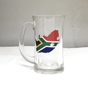 LATTE GLASS W/S.A. FLAG 400ML
