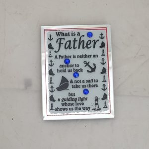 PLAQUE MIRROR WHAT IS A FATHER 10X7.5CM