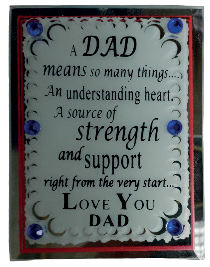 PLAQUE MIRROR A DAD 10X7.5CM