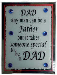 PLAQUE MIRROR DAD 10X7.5CM