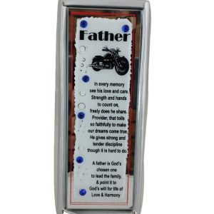 PLAQUE MIRROR FATHER 17X6CM