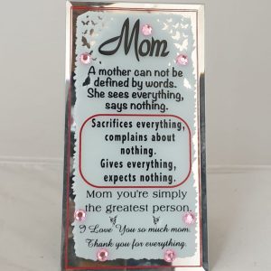 PLAQUE MIRROR MOM A MOTHER CAN..9.5X18CM