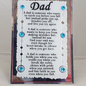 PLAQUE MIRROR A DAD IS SOME..12.5 X18CM
