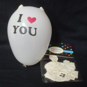 BALLOONS WHITE I LOVE U HEART SHAPE (10)