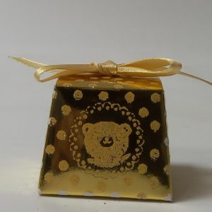 GIFTBOX GOLD WEDDING 6`S 4X3.5X4.5CM