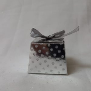 GIFTBOX SILVER WEDDING 6`S 4X3.5X4.5CM