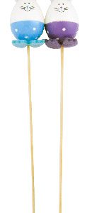 BUNNY EGGS ON STICK 2PCS 3X5CM