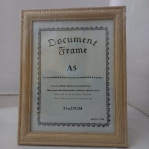 FRAME WOODEN A5 19X14CM L/BROWN