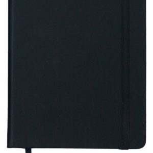 NOTE BOOK A5 WITH ELASTIC/PU COVER BLACK