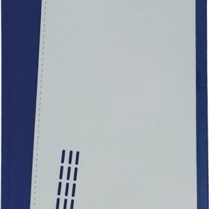 NOTE BOOK PU WHITE/BLUE W/ELASTIC BAND