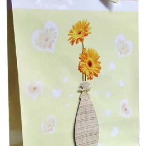 GIFTBAG LARGE YELLOW HANDMADE 45.5X33X13