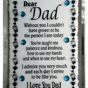 PLAQUE MIRROR  DEAR DAD 10X7.5CM