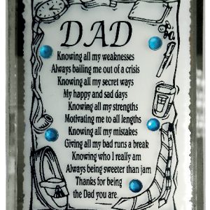 PLAQUE MIRROR DAD 10X7.5CM