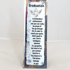 GLASS PLAQUE GRADUATION 18X6CM
