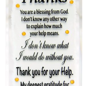 PLAQUE MIRROR YOU H/ MY THANKS 18X9.5CM