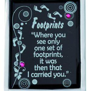 PLAQUE GLASS THANK YOU BLACK 10X5.5CM