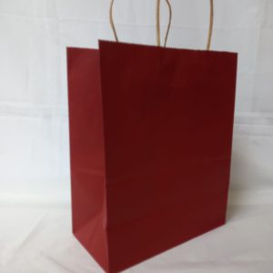 GIFTBAG BR/MAROON 33X26X12CM