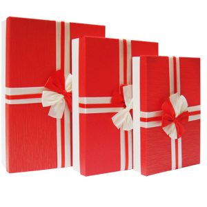 GIFTBOX CR/RD 3PCS 38X27X9CM