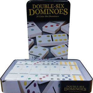 GAME DOMINOES WITH COLOUR DOTS