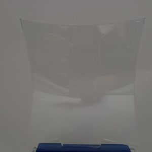 TROPHY GLASS  CLEAR/BLUE 21.5X18.5CM