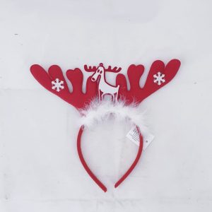 HEADBAND REINDEER W/SNOW RD/WT
