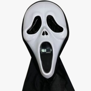 HALLOWEEN MUSK SCREAM BK/WT 30X17CM