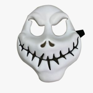 HALLOWEEN MUSK GHOST WT/BK 23X19.5CM