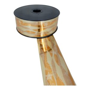 RIBBON ROLL 50YDS X 46MTX5CM GOLD/CREAN